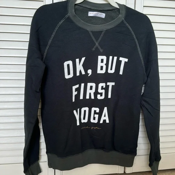 Spiritual Gangster Black Crewneck Sweatshirt with White Lettering - Picture 1 of 3